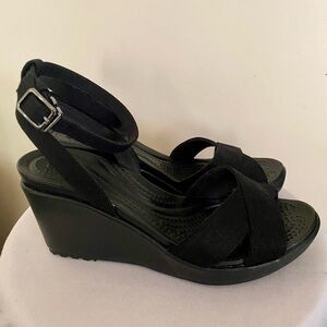 CROCS Black Women's Wedge Sandal